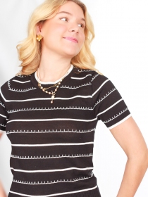 T shirt marini&egrave;re noir