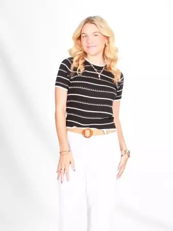 T shirt marini�re noir