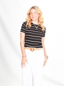 T shirt marini&egrave;re noir