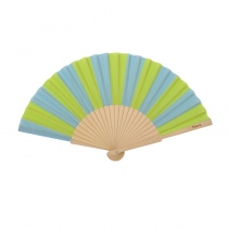 &Eacute;ventail rayures vert citron et bleues