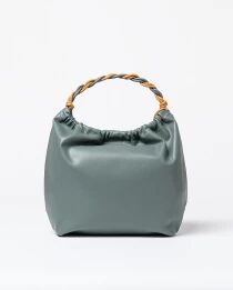 Sac hobo souple &agrave; poign&eacute;e bicolore Bleu acier