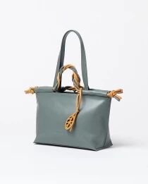 Cabas zipp&eacute; &agrave; double poign&eacute;e bicolore Bleu acier