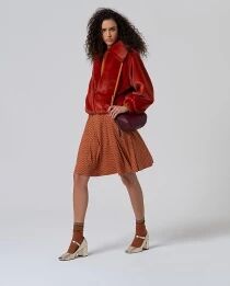 Chemise ajust&eacute;e en viscose de bambou Ocre