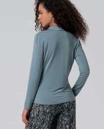 Chemise ajust&eacute;e en viscose de bambou Bleu ciel