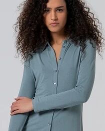 Chemise ajust&eacute;e en viscose de bambou Bleu ciel