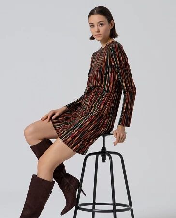 Robe courte imprim�e Terracotta