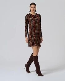 Robe courte imprim&eacute;e Terracotta