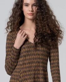 Robe courte &eacute;vas&eacute;e imprim&eacute;e Verte