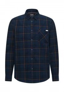 Chemise &agrave; carreaux bleu