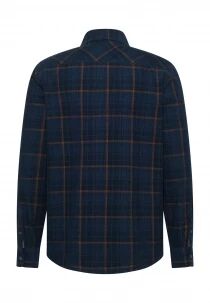 Chemise &agrave; carreaux bleu