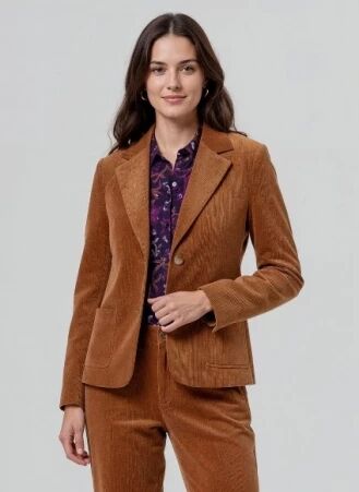 Blazer doublure imprim�e Toffee