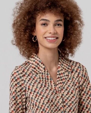 Blouse � col revers Crudo