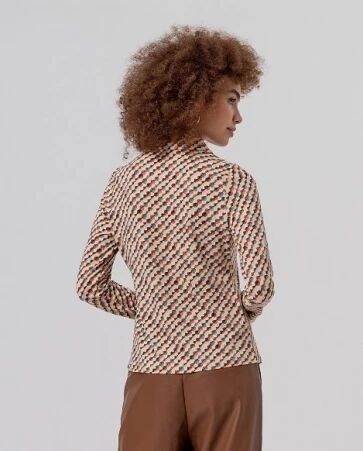Blouse � col revers Crudo