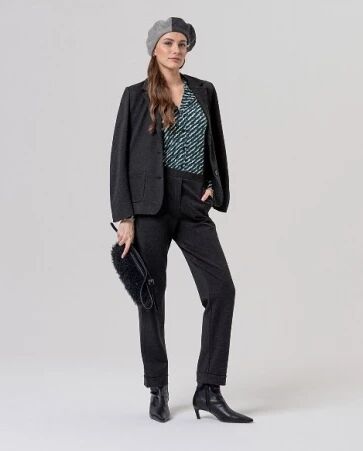 Blouse � col revers Verde Botella