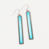 Boucle d\'oreille Lign Bleu Turquoise