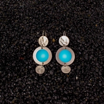 Boucle d\'oreille Sphere Turquoise