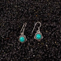 Boucles d\'oreilles howlite turquoise