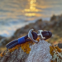 Bracelet ancrage Bleu marine et bleu roi