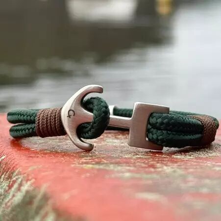 Bracelet ancrage Vert sapin