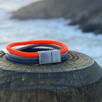 Bracelet mistral Bleu marine et orange