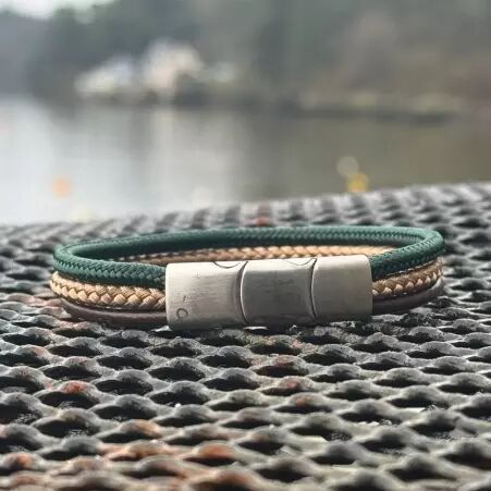 Bracelet mistral Vert et brun