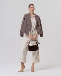 Caban double boutonnage Brun