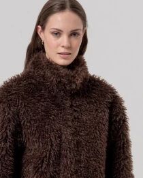 Caban en fausse fourrure Chocolate