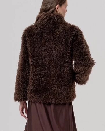 Caban en fausse fourrure Chocolate
