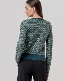 Cardigan col v textur&eacute; Verde Botella