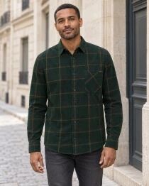 Chemise � carreaux verte