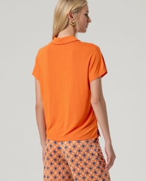 Chemise &agrave; manches courtes orange