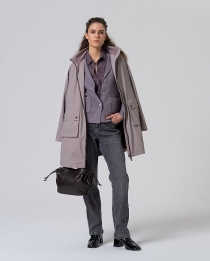 Chemise avec texture Mauve poudr&eacute;