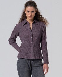 Chemise avec texture Mauve poudr&eacute;