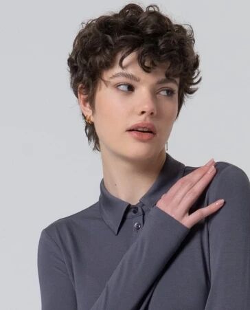 Chemise basique Gris