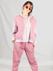 Chemise Daria Rayures vieux rose