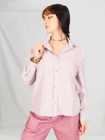 Chemise Daria Rayures vieux rose