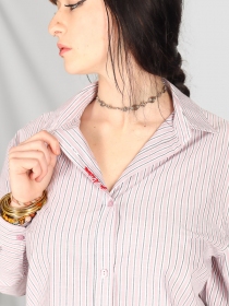 Chemise Daria Rayures vieux rose