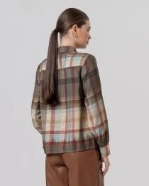 Chemise &eacute;paules bouffantes Camel Claro