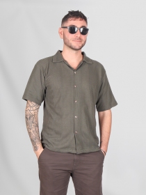 Chemise manches courte kaki