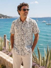 Chemise manches courtes Rivage bleu