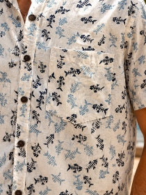 Chemise manches courtes Rivage bleu