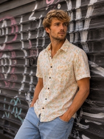 Chemise manches courtes Rivage orange