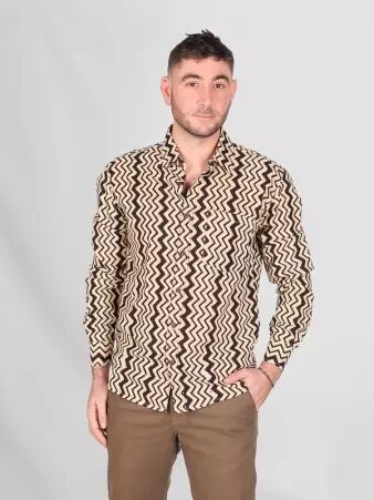 Chemise manches longues Etnik black stripes