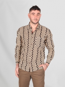 Chemise manches longues Etnik black stripes