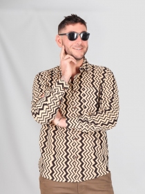 Chemise manches longues Etnik black stripes