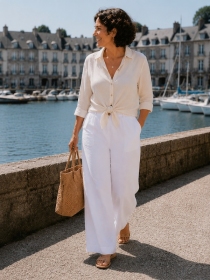 Chemise voile de coton Ecru