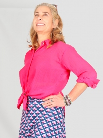 Chemise voile de coton Fuchsia