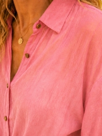 Chemise voile de coton Rose