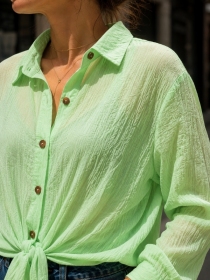 Chemise voile de coton Tilleul