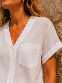 Chemisier Alba Blanc